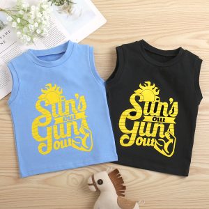 2021-04-07 Lioraitiin 1-5Years Toddler Breathable Summer Little Boys Vest Creative Letter Printing Sleeveless Top Casual Clothes