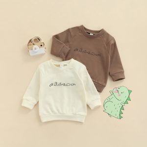 2021-09-14 Lioraitiin 0-4Years Toddler Baby Boy Girl Autumn Shirt Long Sleeve Animal Printed Top 2Styles Fashion Clothing