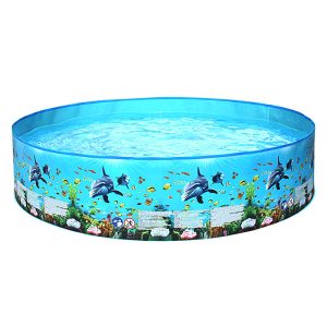 297L Portable Inflation-free Hard PVC Swimming Pool Folding Pool Family Swimming Pool Round Swimming Pool for Babies Kids Adults