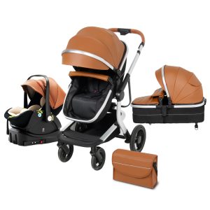 5 in 1 Portable Travel Baby Carriage Folding Prams Aluminum Frame High Landscape Pushcar on 2023 with Base