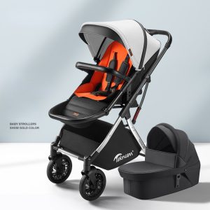 Baby stroller luxury High landscape design 2 in 1 shock absorption stroller baby Newborn Pram Two Way Stroller fold Pushchair