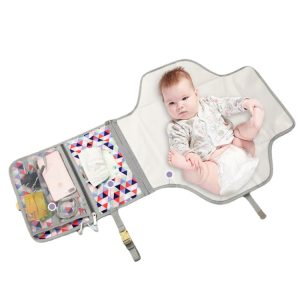 Portable Baby Nurse Bag for Mommy Multifunctional Diaper Tote Bag with Changing Pad Baby Waterproof Diaper Storage Bag