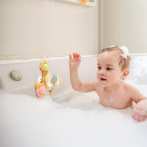 Spinner Bath Toys For Babies Space Design Suction Toys For Kids 3pcs Spinning Top High Chair Toys Sensory Spinners