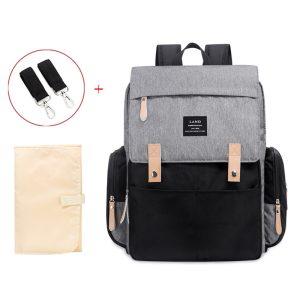 Authentic LAND Mommy Diaper Bags Backpacks Mother Large Capacity Travel Nappy with anti-loss zipper Baby Nursing Bags NEW