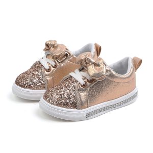Shoes Toddler Children Baby Girls Boys Casual Shoes Sequins Bowknot Crystal Run Sport Sneakers Shoes For Girls