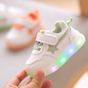 Led Lights Shoes High Quality Girls Boys Soft Bottom Sneakers Sports Running Excellent First Walkers Infant Cute Toddlers