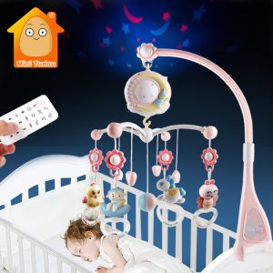 Toys 0-12 Months Crib Mobile Musical Box With Holder Toddlers Soft Rattle Teether Newborn Baby Bed Toys Educational Girl