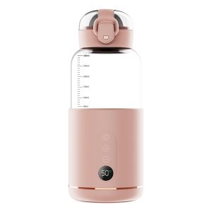 Portable Water Warmer for Baby Formula 300ml Precise Temperature Control Water Warmer Electric Kettle for Car Travel Outdoor
